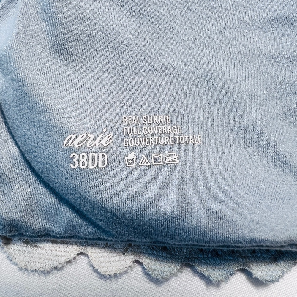 Aerie Real Sunnie Full Coverage Bra  -Light Blue - Size 38DD - Picture 4 of 7